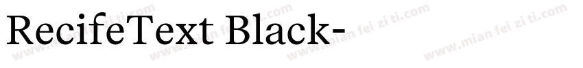 RecifeText Black字体转换